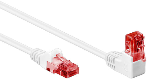 Cavo di rete Patch Connettore Angolato 90° CCA Cat.6 UTP 5m Bianco