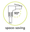 Cavo di rete Patch Connettore Angolato 90° CCA Cat.6 UTP 10m Bianco