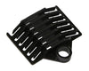 Supporto a Pettine per 6 Giunti in Fibra Ottica Nero