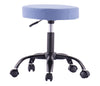 Sgabello Girevole con Ruote Altezza Regolabile Tessuto Sfoderabile Blu