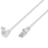 Cavo di Rete Patch Connettore Angolato 90° CCA Cat. 5E UTP 3 metri Bianco