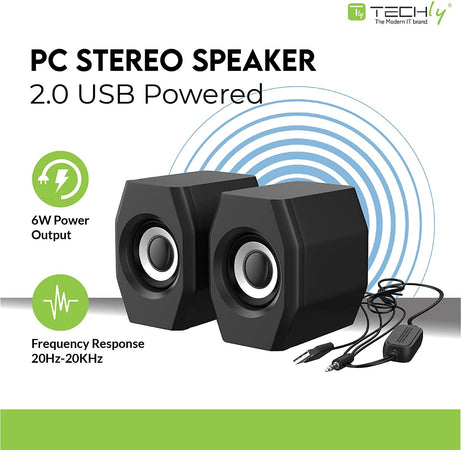 Set Altoparlanti per Notebook e PC USB 2.0 Jack 3,5mm Controllo Volume