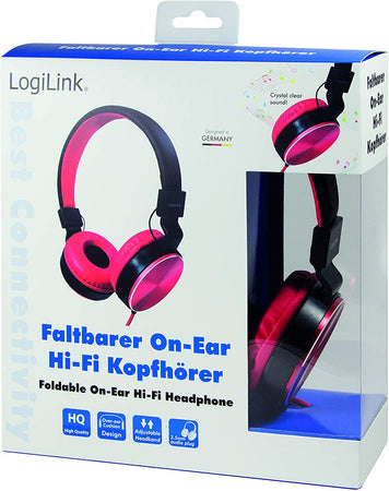 Cuffie Stereo Eleganti e Pieghevoli Alta Qualit&agrave e Comfort Elevato Rosso