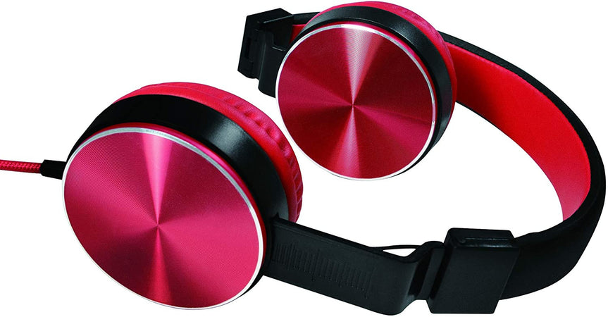 Cuffie Stereo Eleganti e Pieghevoli Alta Qualit&agrave e Comfort Elevato Rosso