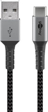 Cavo USB-C&trade a USB A Connettori in Metallo e Rivestimento Tessuto 0,5m