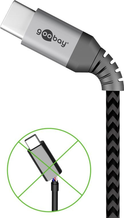 Cavo USB-C&trade a USB A Connettori in Metallo e Rivestimento Tessuto 1,0m