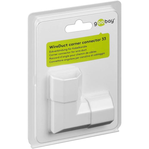 Connettore Angolare per Canalina di Cablaggio 33mm Bianco