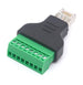 Adattatore Connettore RJ45 Maschio Terminal Block 8 pin
