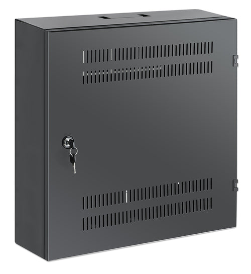 Armadio 19'' a muro a basso profilo con montanti orizzontali 4U e verticali 2U