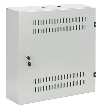 Armadio 19'' a muro a basso profilo con montanti orizzontali 4U e verticali 2U