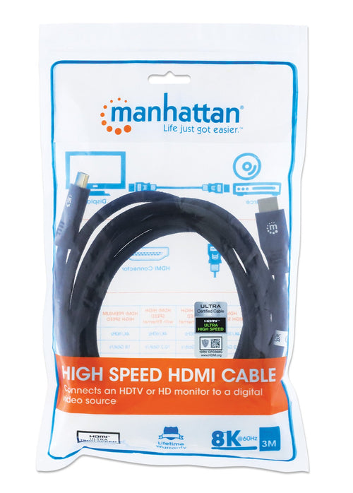 Cavo HDMI con Ethernet ad Altissima Velocità Certificato 8K@60Hz eARC 3 metri