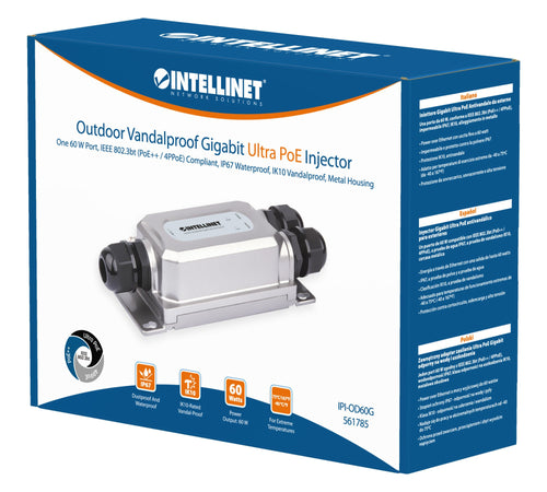 Iniettore Gigabit Ultra PoE Antivandalo da Esterno