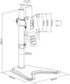 Stand da Scrivania per 1 Monitor LCD 17-27'' con base h.366mm