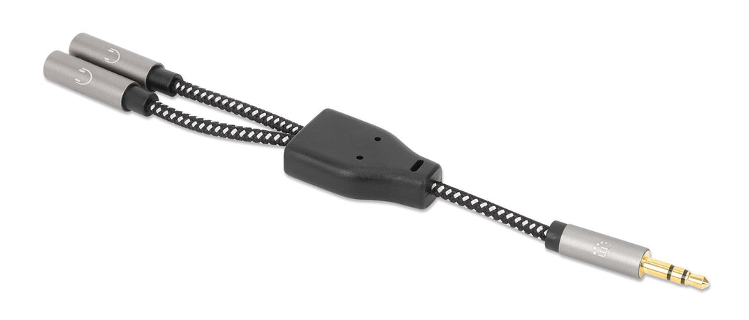 Cavo Adattatore Sdoppiatore Audio per Cuffie Stereo AUX 15 cm