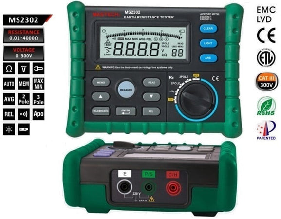 Tester Digitale di Resistenza di terra, MS2302