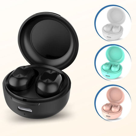 Auricolari Wireless Bluetooth con Custodia di Ricarica Nero