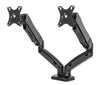 Supporto da scrivania in Alluminio per 2 Monitor 13-27'' con Molla a Gas
