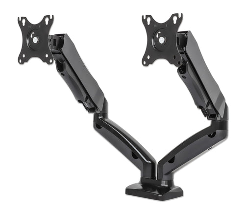Supporto da scrivania in Alluminio per 2 Monitor 13-27'' con Molla a Gas