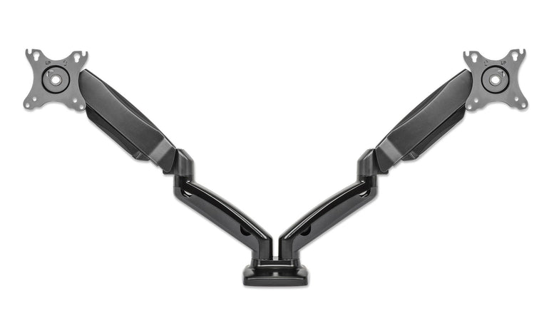 Supporto da scrivania in Alluminio per 2 Monitor 13-27'' con Molla a Gas