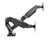 Supporto da scrivania in Alluminio per 2 Monitor 13-27'' con Molla a Gas