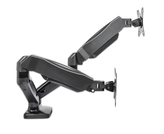 Supporto da scrivania in Alluminio per 2 Monitor 13-27'' con Molla a Gas