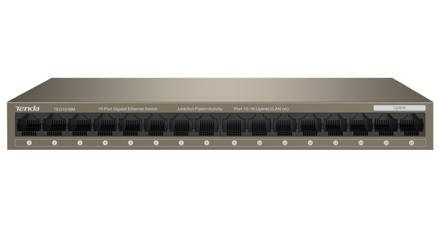 Switch 16 porte Gigabit Ethernet 2000Mbps, TEG1016M