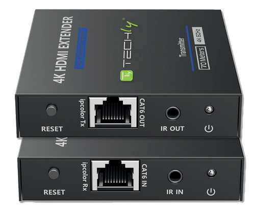 Extender HDMI 4K@60Hz 18Gbps HDR10 su cavo Cat.6/6A/7 fino 70 metri zero latenza