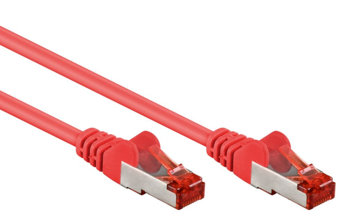 Cavo di rete Patch in rame Cat. 6 Rosso SFTP LSZH 1m
