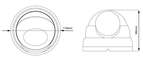 Telecamera IP Dome H.265 IR da 2 MP da Soffitto Starlight Obiettivo Motorizzato, DGM2443SVSE