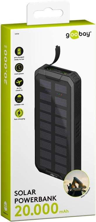 Caricabatterie a Ricarica Solare Rapida 20.000 mAh USB-C&trade PD QC3.0