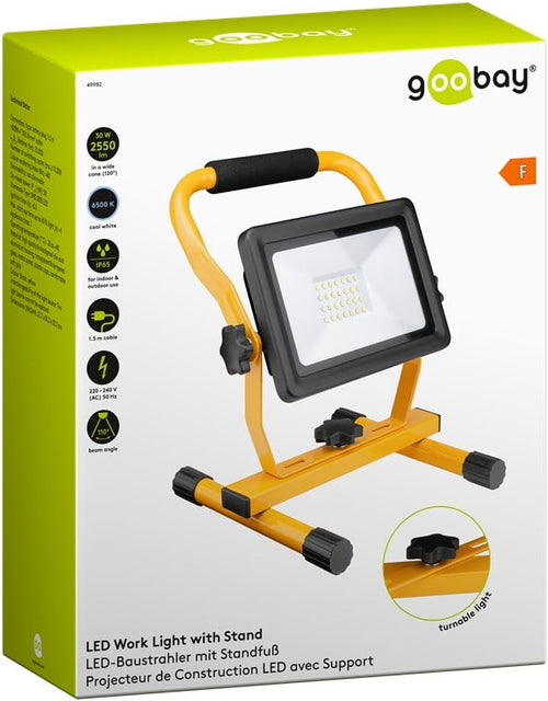 Faretto da Costruzione a LED con Supporto 30W