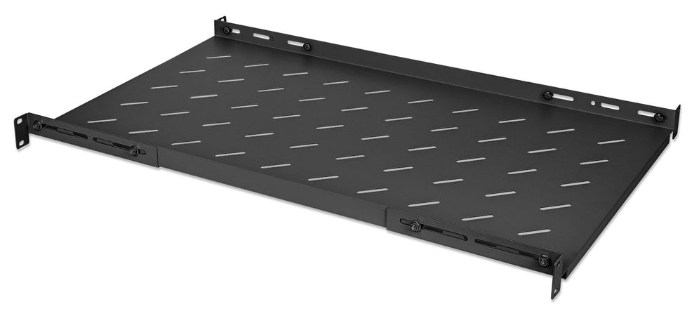 Mensola 19'' fissa con Profondit&agrave Regolabile da 750 a 950 mm 1U Nero