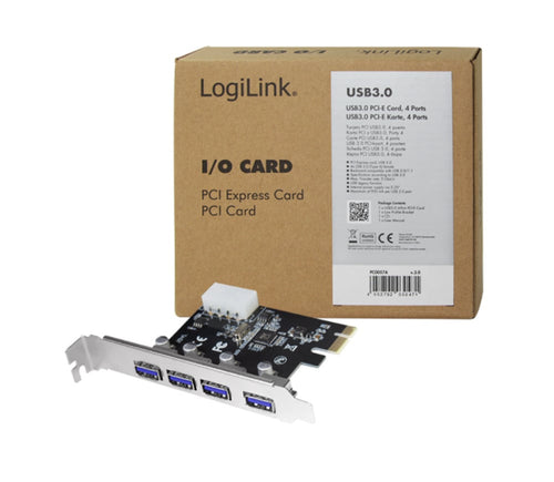 Scheda PCI Express a 4 porte USB 3.0 tipo A Femmina