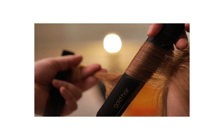 Ariete 8143 Gold Hair - Piastra per Capelli in Ceramica - Capelli Lisci, Onde e Ricci - Anti-Crespo - Temperatura Costante - Blo