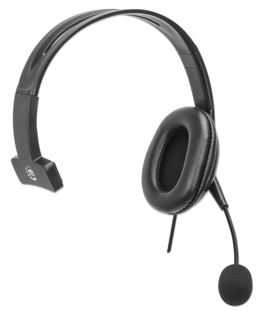 Cuffia Mono USB con Microfono Reversibile Cavo 2m