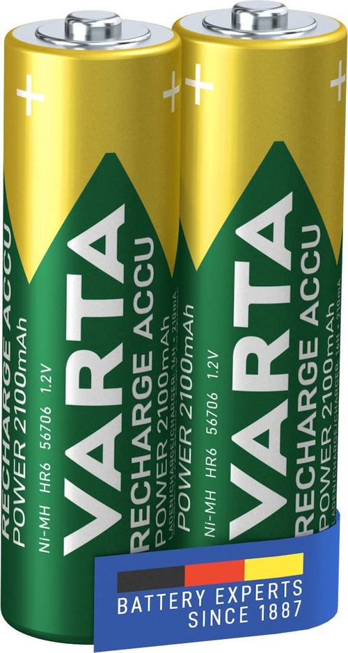 Blister 2 Batterie Ricaricabili Stilo AA 2100 mAh