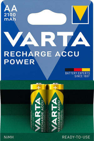 Blister 2 Batterie Ricaricabili Stilo AA 2100 mAh