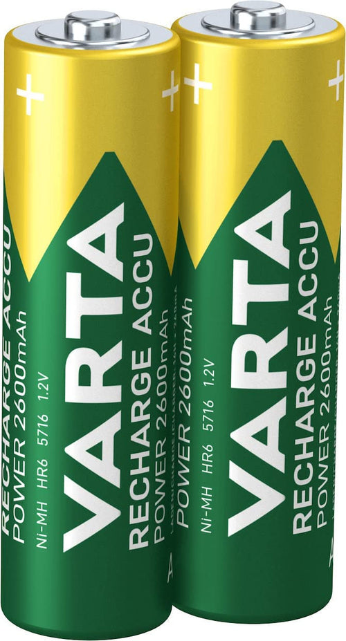 Blister 2 Batterie Ricaricabili Stilo AA 2600 mAh