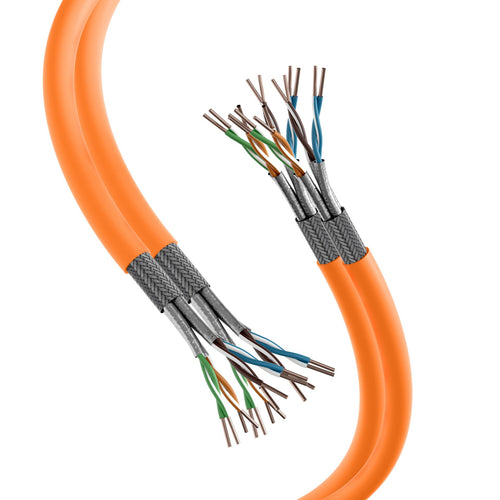 Matassa S/FTP Cavo Cat.7 Rame 1000MHz Duplex Eca 100m Rigido Arancione
