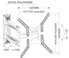 Supporto a Muro Slim per TV LED LCD 25-52'' Full Motion Nero