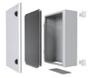 Armadio Rack 19'' a muro 17U grigio IP65 porta cieca prof. 600 mm