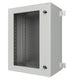 Armadio Rack 19'' a muro 17U grigio IP65 porta vetro prof. 600 mm