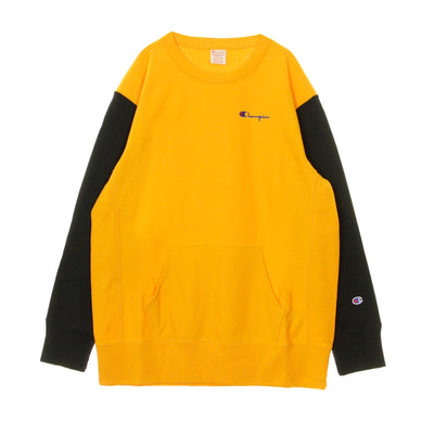 CHAMPION Felpa Leggera Girocollo Uomo Crewneck Sweatshirt Orange da uomo