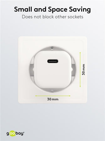 Alimentatore Caricatore Rapido USB-C&trade PD GaN Nano 20W 3A Bianco