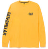 T-Shirt CAT® a Maniche Lunghe – Trademark Banner Long Sleeve, Giallo