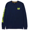T-Shirt CAT® a Maniche Lunghe – Trademark Banner Long Sleeve, Blu