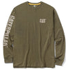 T-Shirt CAT® a Maniche Lunghe – Trademark Banner Long Sleeve, Moss Heather