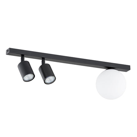 Plafoniera Minimal 3 Luci Baster In Acciaio Nero E14+Gu10
