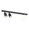 Plafoniera Minimal 3 Luci Baster In Acciaio Nero E14+Gu10