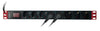 Multipresa 8 Posti da Rack 19'' con Misuratore Voltaggio e Amperaggio Spina Italiana 1U